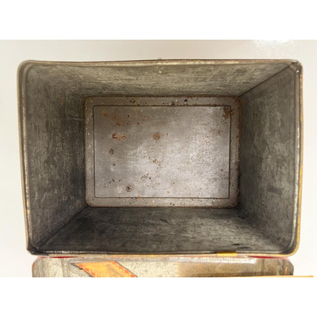 Metal Antique Dutch Tin Box, 1920s For Sale - Image 7 of 10