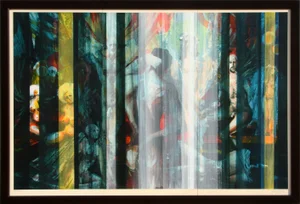 Richard Benda, "Satyricon," Painting