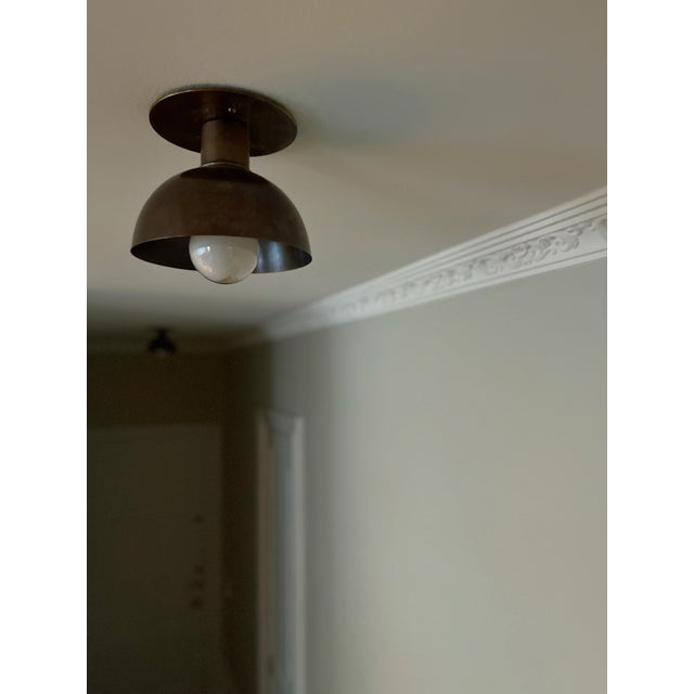 Corridor Spotlight with Brown Shade and Brass Fittings, 2010s For Sale - Image 4 of 9
