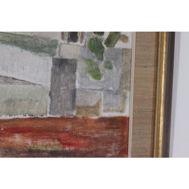 Josef Sandberg, Houses, 1960s, Oil on Panel, Framed For Sale - Image 8 of 14