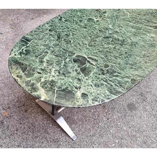 Dining Table with Alpi Green Top by Gio Ponti and Alberto Rosselli for Rima, 1950s For Sale - Image 4 of 5