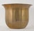 Vintage brass planter pot with vertical ribbing and a wide rolled top. Stamped "Solid Brass Hand Made in Italy, 1411"....