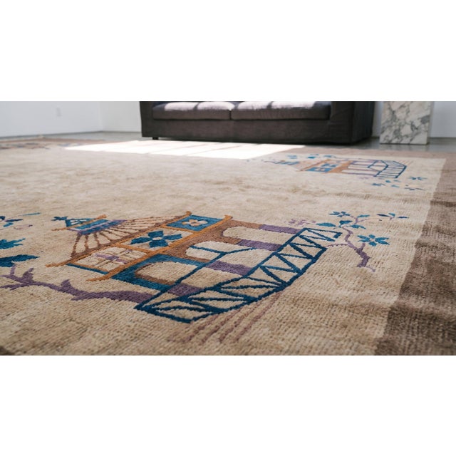 1920s Chinese Art Deco Carpet ( 10'6" x 15'6" - 320 x 472 ) For Sale In New York - Image 6 of 8