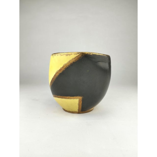 Black Mid-Century Modern Vase from Übelacker Keramik, 1950s For Sale - Image 8 of 14