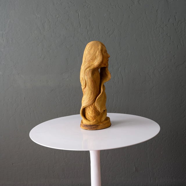 Terra Cotta Clay Female Bust Figurative Sculpture of a Woman For Sale - Image 6 of 13