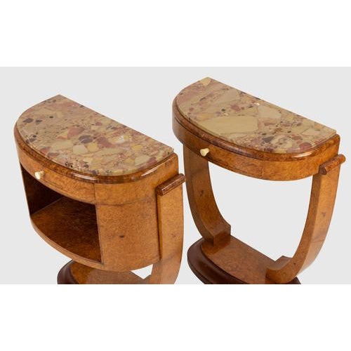 Wood Art Déco Bedside Tables by Jules Leleu, Set of 2 For Sale - Image 7 of 8