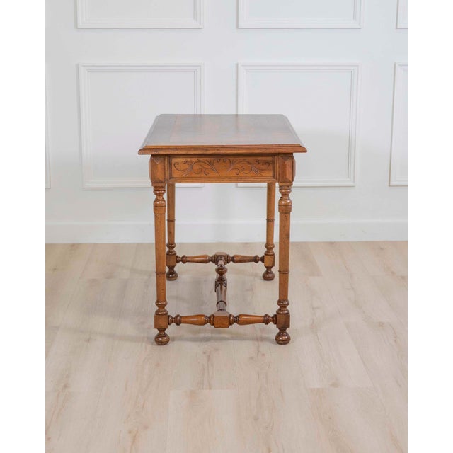 Italian 19th Century Walnut Writing Table For Sale - Image 9 of 11