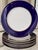 Late 20th Century Lomonosov Cobalt Blue & Gold Rim Salad / Dessert Plates - Set of 6 For Sale - Image 12 of 12