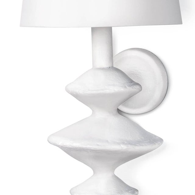 Traditional Regina Andrew Hope Steel Sconce, White For Sale - Image 3 of 6