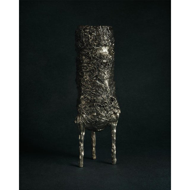 Omnia vanitas vanité 12 candelabra in patinated cast bronze by william guillon hand sculpted, dated and signed dimensions:...