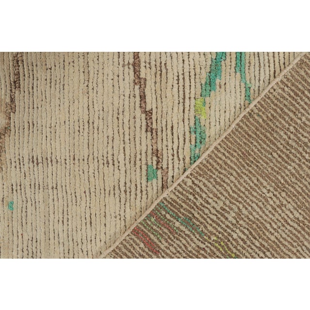 Textile Rug & Kilim’s Moroccan Style Rug in Beige-Brown, Red and Green - 8'x10' For Sale - Image 7 of 7
