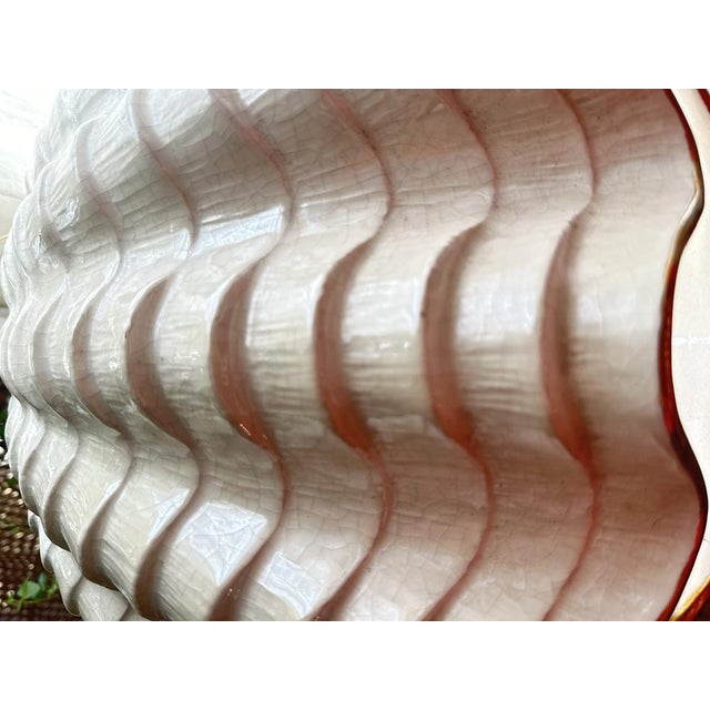 Pearly Glazed Ceramic Lamps in the shape of a Shell by Bon Día, 1960s, Set of 2 For Sale - Image 11 of 18