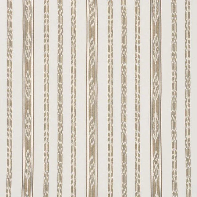 Sample - Schumacher Mariam Ikat Fabric in Sand For Sale