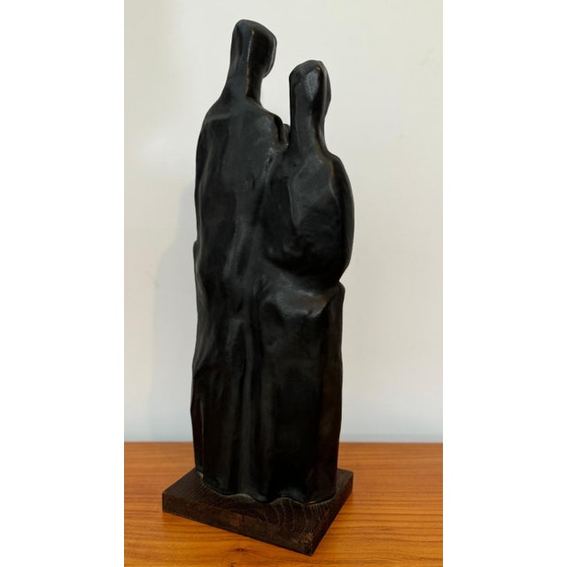 Black Abstract Family Sculpture in Black Glaze attributed to Elie Van Damme, Belgium, 1960s For Sale - Image 8 of 15