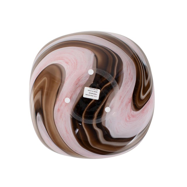 Featuring rich chocolate brown and strawberry pink swirls, evoking the charm of a classic Italian dessert. Handcrafted...