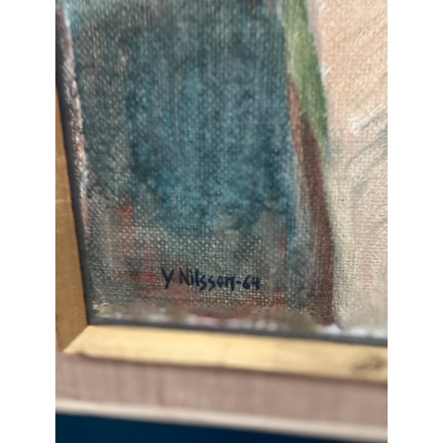 Original swedish oil on canvas – “nude study” by y. Nilsson – dated 1964 – vintage & framed –80 × 60 cm (31.5" × 23.6") a...