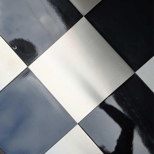 Italian Square Black Lacquer and Steel Coffee Table, 1970s For Sale - Image 6 of 8