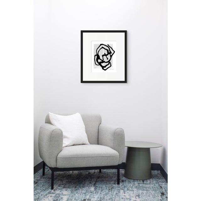 Black & White Abstractions Series' (2) - Framed Gallery Wall Art Prints Installation by Diane Grant - Set of 15 For Sale - Image 15 of 18