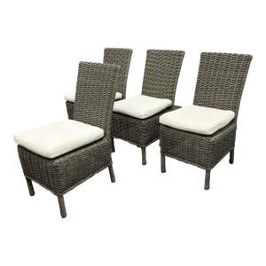 Pottery Barn Huntington Outdoor Dining Chairs + Cushion Covers, Set of Four