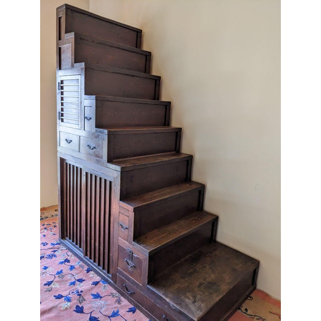 Late 19th Century Antique Japanese Kaidan Tansu Step Chest For Sale - Image 4 of 8