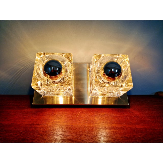 Ice Cube Double Wall Light from Peill & Putzler, 1970 For Sale - Image 6 of 17