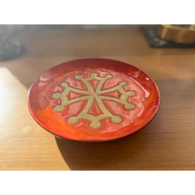 Mid-Century Modern Ceramic Vallauris Wall Plate by Paul Azema, France, 1960–1970 For Sale - Image 3 of 10