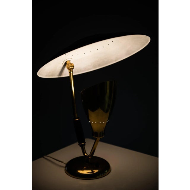 - Vintage table lamp - Designed by Svend Aage Holm Sørensen - Produced by Holm Sørensen & Co. in Denmark - Black-lacquered...