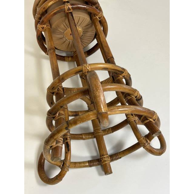 Beige Bamboo Stools from Isa Bergamo, 1960s, Set of 2 For Sale - Image 8 of 11