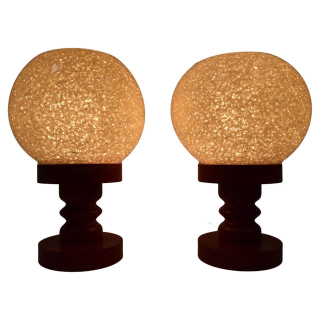 Gold Mid-Century Table Lamps by Pokrok Zilina, 1960s, Set of 2 For Sale - Image 8 of 14
