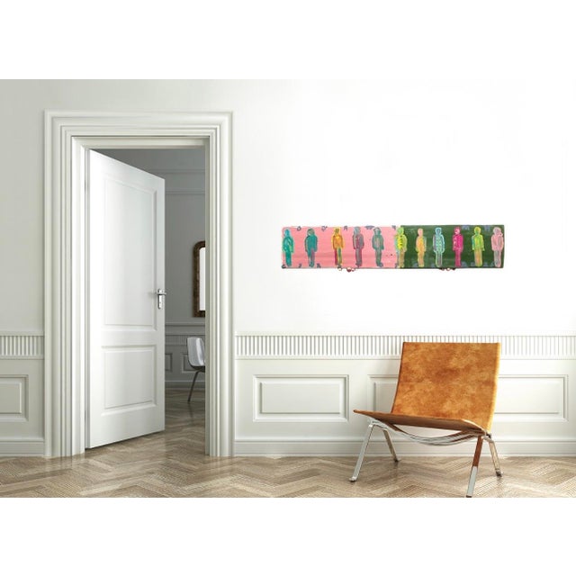 California self taught artist (American b.1969) Christopher (Cyrstofer) Shoemaker painted this multi colored figurative...