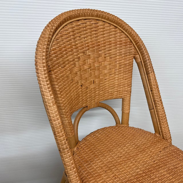 Serena & Lily Sunwashed Rivera Rattan Counter Stools, Pair For Sale - Image 10 of 12