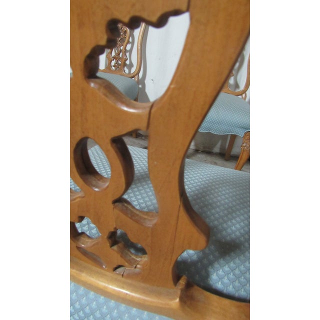 Brown 1940s French Set Dining Room Chairs Carved Rococo For Sale - Image 8 of 12