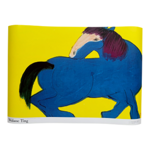Walasse Ting, Blue Horse, Copyright 1990, Yves Riviere .....Printed in Switzerland