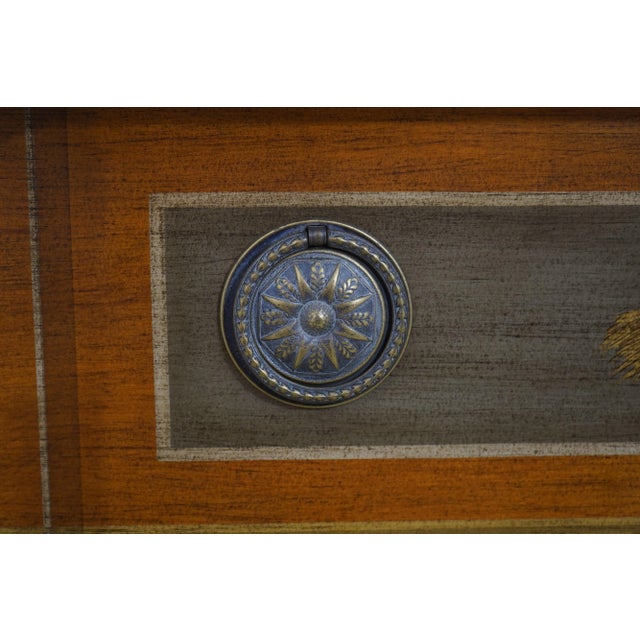 Drexel French Style Paint Decorated Chest or Dresser For Sale - Image 9 of 12