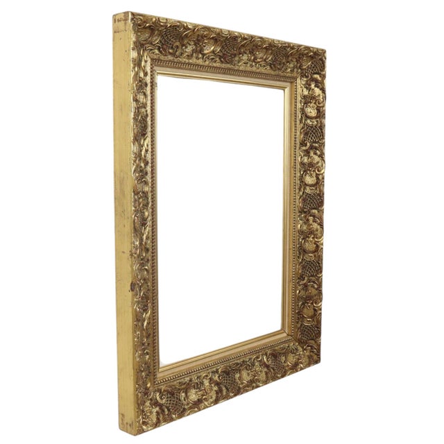 Vintage Frame with Rococo Style Floral Motifs For Sale - Image 5 of 17