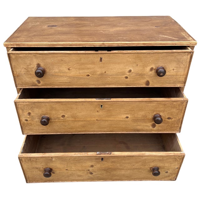 English 19th Century English Pine Chest of Drawers For Sale - Image 3 of 9