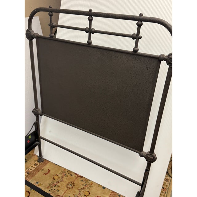 Metal Twin Size Restoration Hardware Academie Bed Frame For Sale - Image 7 of 12