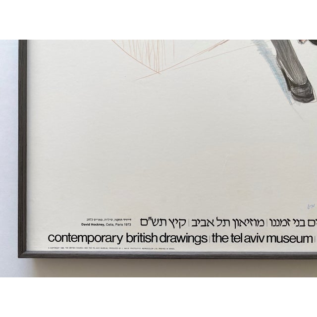 David Hockney Vintage 1980 Lithograph Print Framed Museum Exhibition Poster " Celia, Paris " 1973 For Sale In Kansas City - Image 6 of 14