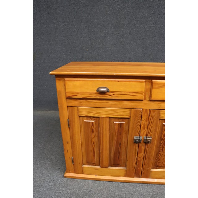 Pine Three-Door Sideboard/Store Counter With Three Drawers For Sale - Image 4 of 15