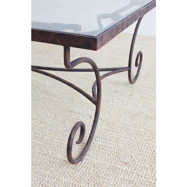 Spanish Style Wrought Iron and Glass Coffee Table Chairish
