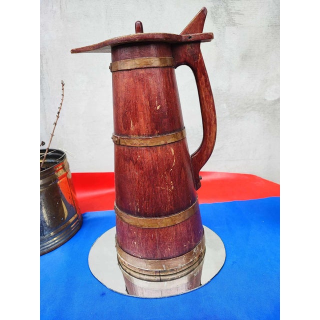 Brown Pre-War Wooden Jug, 1890s For Sale - Image 8 of 8