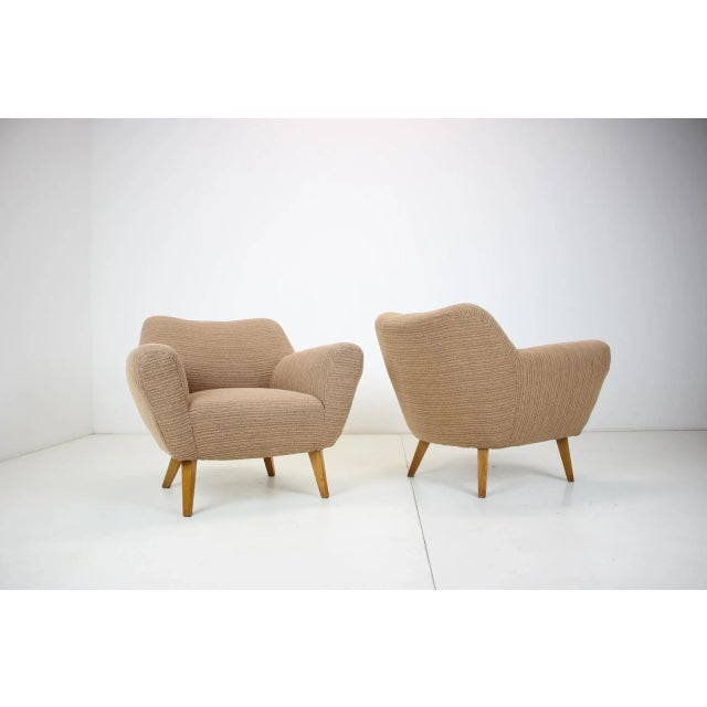 Cream Set of Club Armchairs, 1970s For Sale - Image 8 of 11