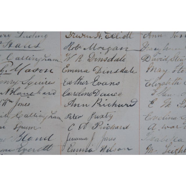 Antique 1879 Illustrated Certificate Rev Henry Margett Surrey Chapel London, Framed For Sale - Image 10 of 11