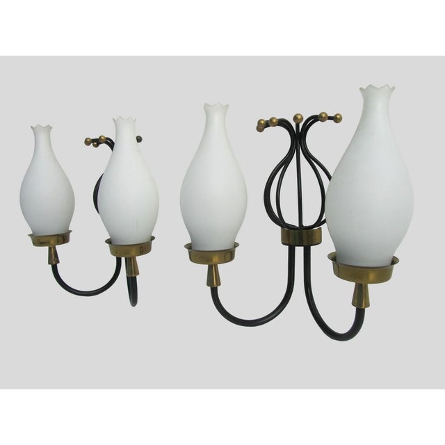 Wall Light Sconces attributed to Angelo Lelii for Arredoluce, Italy, 1950s, Set of 2 For Sale - Image 12 of 12