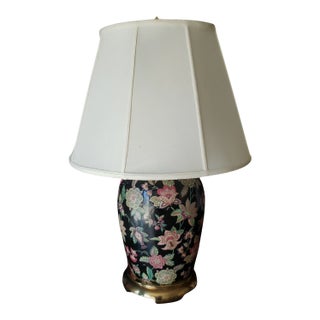 Vintage Paul Hanson Famille Noire Chinoiserie Table Lamp | Designer Lighting Accent For Sale
