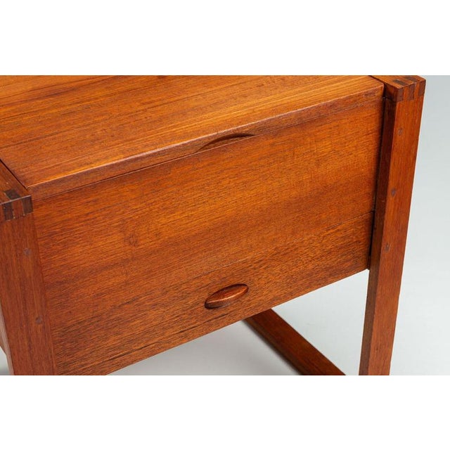 Scandinavian Modern Storage Cabinet in Teak with Sled Base Denmark 1960 For Sale - Image 10 of 16
