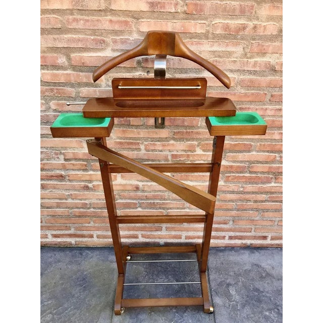 Mid Century Modern Italian Wood Valet Stand, 1960s For Sale - Image 4 of 13