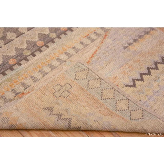 Artistic Tribal Geometric Design Modern Hallway Runner Rug For Sale In New York - Image 6 of 6