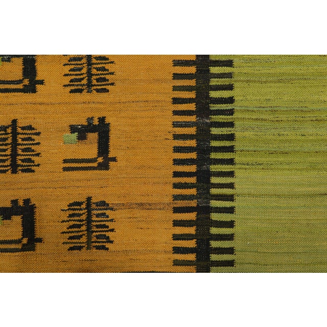 Traditional Vintage Scandinavian Kilim With Geometric Patterns | Rug and Kilim For Sale - Image 3 of 7