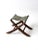 This is a mid 20th century folding camp stool Featuring a dynamic splay leg design, the wood frame stool has a patent...